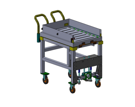 Xe trolley có trợ lực nâng.